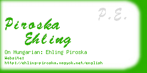 piroska ehling business card